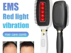 Electric EMS Microcurrent Head Brush Scalp Massage Comb Red LED Ion Hair Growth Vibration Massager Anti Hair Loss Health Care