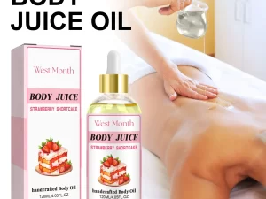 Strawberry Flavor Body Oil Body Juice Oil Lubricant for Body Massage Oil Moisturizing Smoothing Brightening Skincare Fragrance